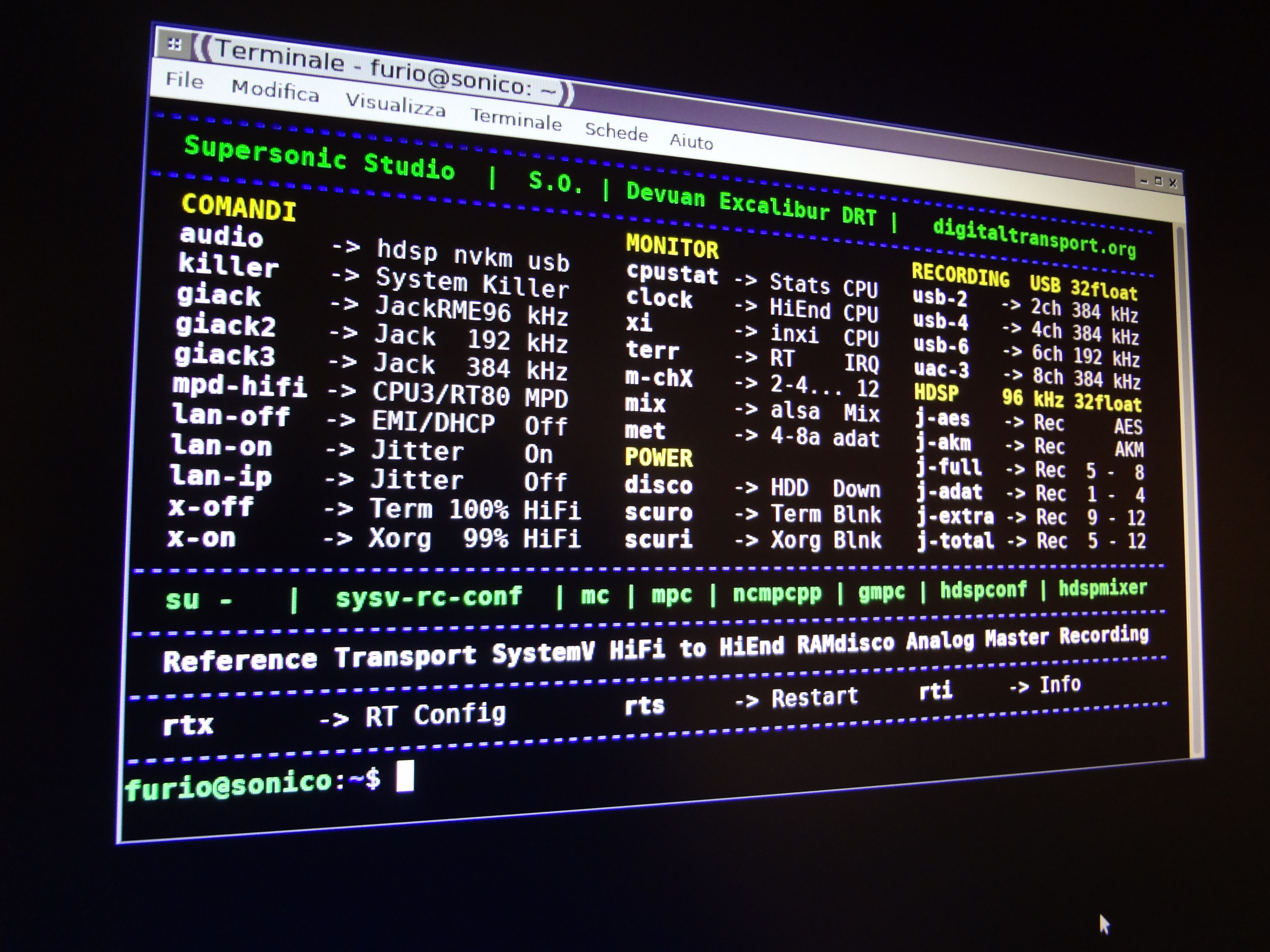 Supersonic Studio MENU
